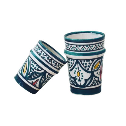 6 Traditional Moroccan handcrafted glasses