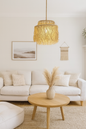 Natural Jute Fringe Pendant Light – Boho Coastal Ceiling Lighting