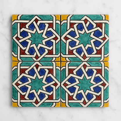 Moroccan tiles handmade and hand painted, decorative Moroccan tiles.
