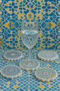 Exotic Moroccan Tile Coasters Colorful Ceramic Set of 6 for Stylish Table Protection