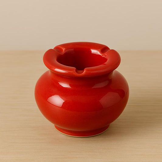 Handmade Moroccan Ceramic Ashtray – Colorful Glazed Pottery with 3 Cigarette Holders – Traditional Artisan Design