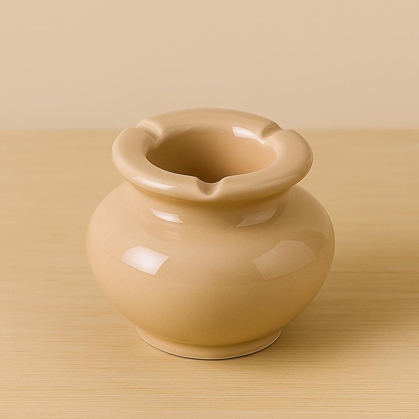 Handmade Moroccan Ceramic Ashtray – Colorful Glazed Pottery with 3 Cigarette Holders – Traditional Artisan Design